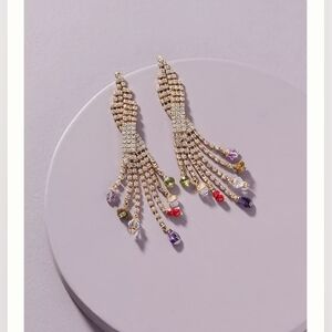 NWT!! Gas Bijoux, Sofia Strass Drop Earrings